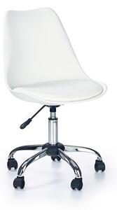 Kancelárska otočná stolička COCO — ekokoža / látka, viac farieb Biela ekokoža