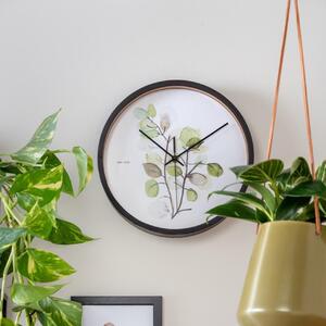 KARLSSON Nástenné hodiny Botanical Eucalyptus 26 × 4,5 cm
