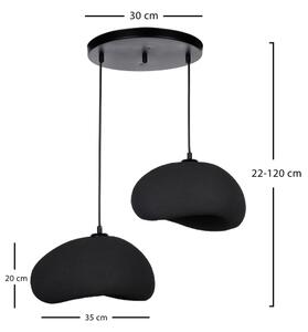 Brilagi - Závesné svietidlo na lanku WABI SABI 2xE27/40W/230V pr. 60 cm čierne
