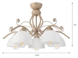 Brilagi - Prisadený luster ANTICO MODERN 5xE27/60W/230V béžová