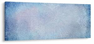 Obraz - Mandaly v modrej (120x50 cm)