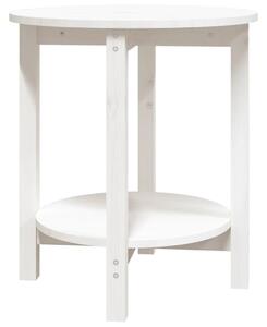 Konferenčný stolík biely Ø 55x60 cm borovicový masív