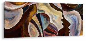 Obraz - Abstrakcia hláv (120x50 cm)