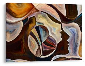 Obraz - Abstrakcia hláv (70x50 cm)