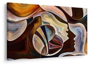 Obraz - Abstrakcia hláv (90x60 cm)
