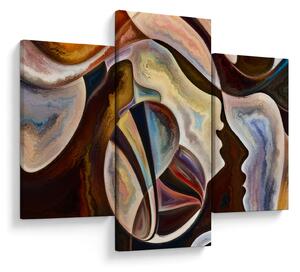 Obraz - Abstrakcia hláv (90x60 cm)