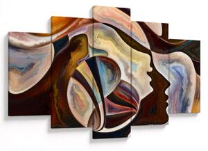 Obraz - Abstrakcia hláv (150x105 cm)