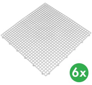 Dlaždice do mokrého prostredia, 0,4 x 0,4 m, biela, 6 ks
