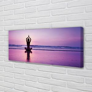 Obraz canvas Žena mora Yoga 120x60 cm