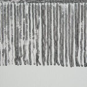 Dekorstudio Luxusný zamatový záves so strapcami v bielej farbe