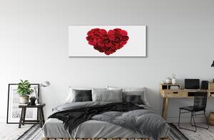 Obraz canvas Srdce z ruží 120x60 cm