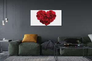 Obraz canvas Srdce z ruží 120x60 cm