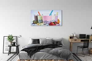 Obraz canvas Mliečne koktaily s ovocím 125x50 cm