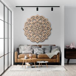 Drevená mandala na stenu - Lotus - 40cm