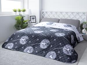 XPOSE® Prikrývka na posteľ PÚPAVY DUO - sivá/biela 220 x 240 cm