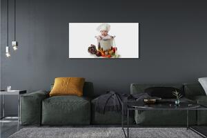 Obraz canvas Detské zeleniny v hrnci 125x50 cm