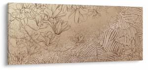 Obraz - Kreslené kvety (120x50 cm)