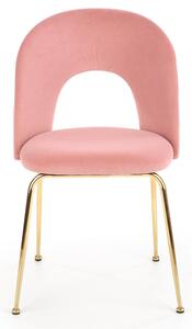 Jedálenská stolička SCK-385 ružová/zlatá