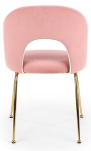 Jedálenská stolička SCK-385 ružová/zlatá
