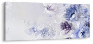 Obraz - Kvety, textúrovaná maľba (120x50 cm)