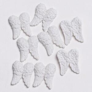 Anjelské krídla biele vianočná dekorácia cena za 8ks