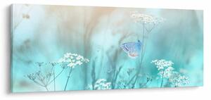 Obraz - Motýlik v modrom (120x50 cm)