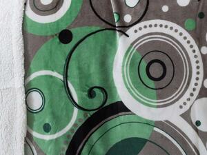 XPOSE® Mikroplyšová deka ŠÁRKA s baránkom - zelená 140x200 cm