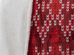 XPOSE® Mikroplyšová deka LYANA s baránkom - červená 140x200 cm