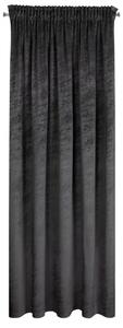 Čierny zamatový záves RIVA s mramorovým vzorom 140x270 cm