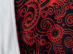 XPOSE® Mikroplyšová deka RUSLANA s baránkom - červená 140x200 cm