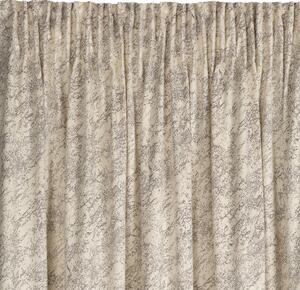Krémový zamatový záves RIVA s mramorovým vzorom 140x270 cm
