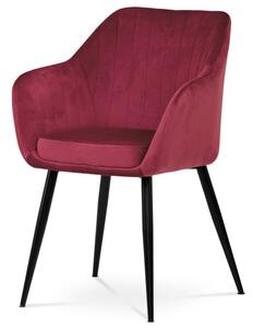 Jedálenská stolička s dokonalým dizajnom, poťah červená látka (a-PIKA červená)
