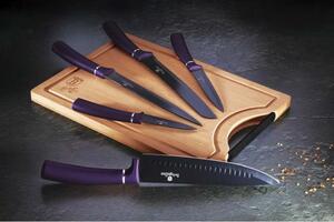 BERLINGERHAUS Sada nožov s nepriľnavým povrchom + lopárik 6 ks Purple Metallic Line BH-2683