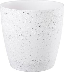Kvetináč Strend Pro Stone, 35x35 cm, biely, efekt kameňa