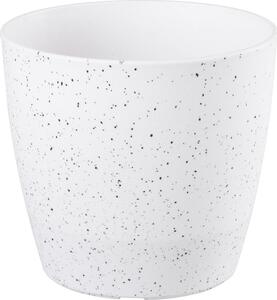 Kvetináč Strend Pro Stone, 23x20,5 cm, biely, efekt kameňa