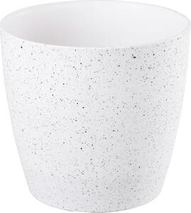 Kvetináč Strend Pro Stone, 28x26 cm, biely, efekt kameňa