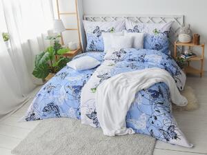XPOSE® Bavlnené obliečky KAROLÍNA na dve postele - modré
