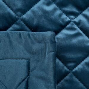 Dekorstudio Luxusný zamatový prehoz na posteľ KRISTIN1 v modrej farbe