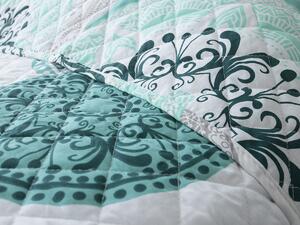 XPOSE® Prikrývka na posteľ ALBÍNA - tyrkysová 220x240 cm