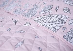 XPOSE® Prikrývka na posteľ LINES - ružová 220x240 cm