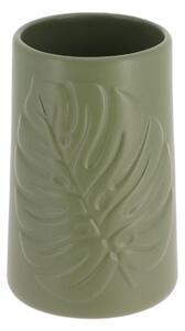 TENDANCE Kúpeľňový pohár Rollan Leaf, zelená, 400 ml
