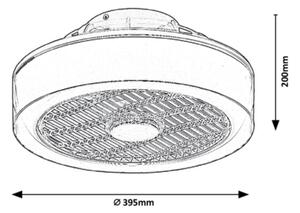 Rabalux - LED Stmievateľné stropné svietidlo s ventilátorom LED/30W/230V + DO