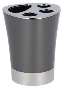 TENDANCE Kúpeľňový pohár na kefky Cuesta, sivá/s chrómovými prvkami, 250 ml