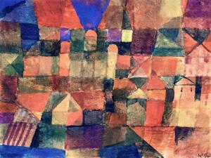 Umelecká tlač City with Three Domes - Paul Klee, (40 x 30 cm)