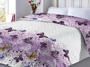 XPOSE® Prikrývka na posteľ KAROLÍNA - fialová 220x240 cm