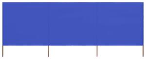 3-panelová zábrana proti vetru látková 400x120 cm azúrovo-modrá