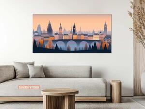 Karlsdesign.sk - Obraz na stenu | Silueta mesta - 20x40