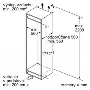 Bosch KIS86AFE0 + kupóny na daľší nákup - Vstavaná kombinovaná chladnička