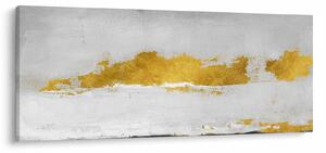 Obraz - Zlaté a šedé ťahy (120x50 cm)