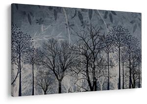 Obraz - Siluety stromov s listami (90x60 cm)